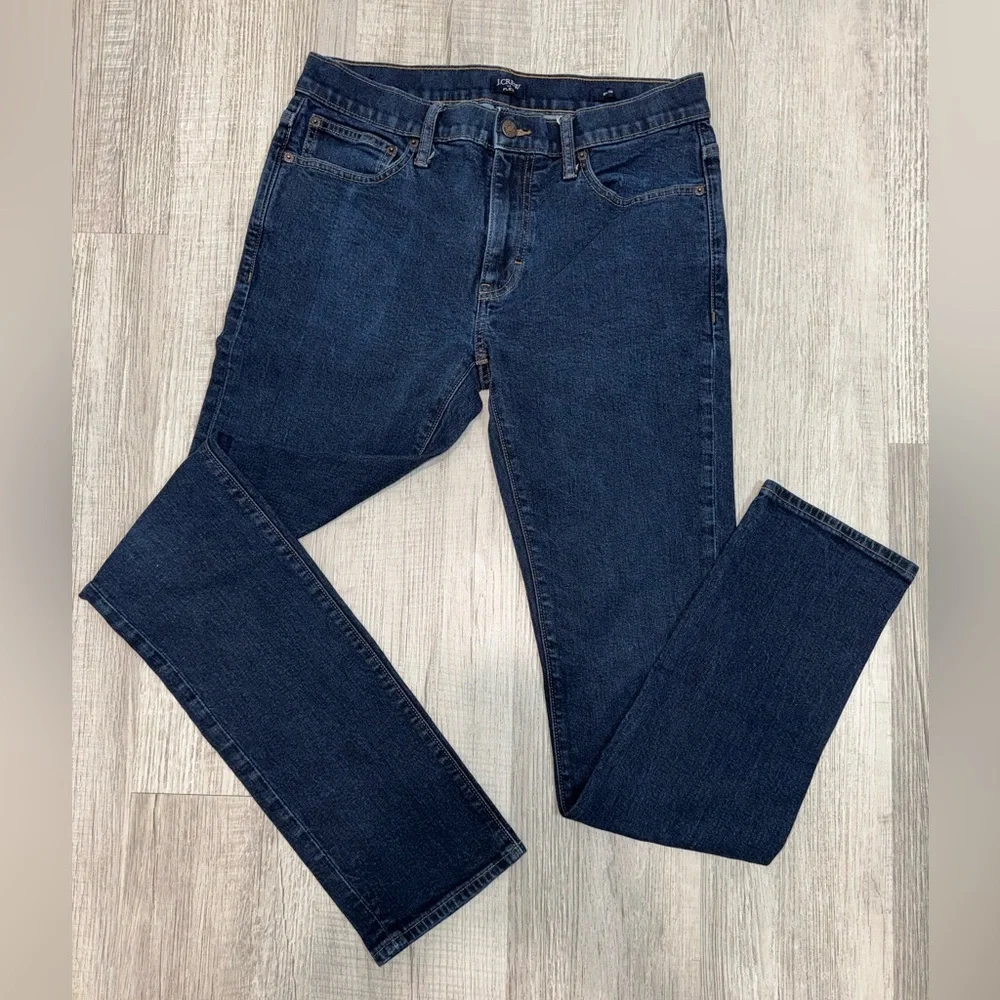 J.CREW Men's Blue Jeans Flex Slim Stretch W32 L34 Dark Wash Style AY516